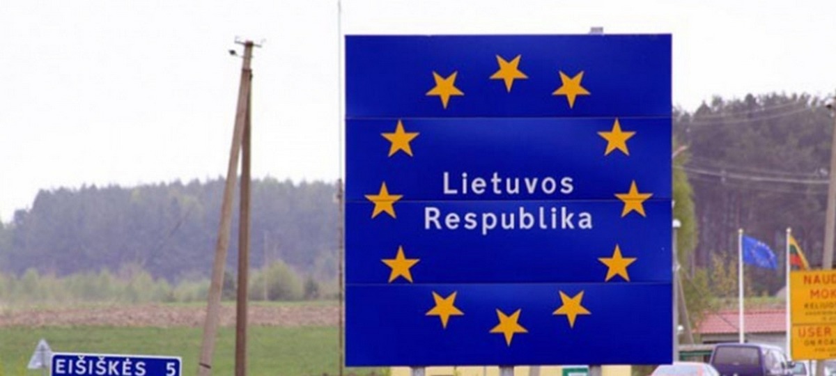 Въезд в Литву, дорожный знак