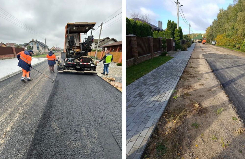 Работники ДЭП асфальтируют улицы в Бресте. 