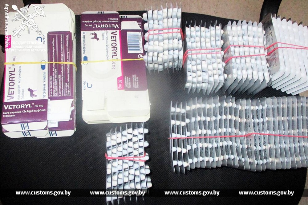 Ветеринарный препарат Vetoryl, который изъяли брестские таможенники. Фото: ГТК