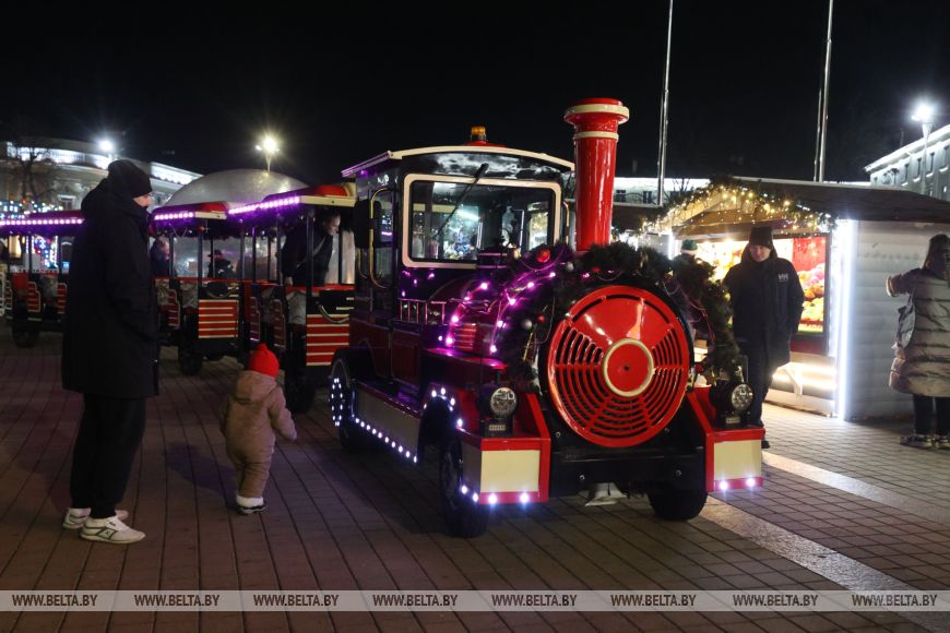 Новогодний поезд на Ленина в Бресте.