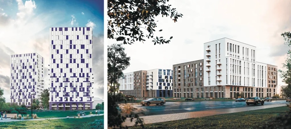 Дома в архитектурно-планировочной концепции застройки в районе улицы Республиканской. 