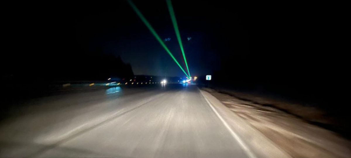 Красно-зеленая система оповещения а трассе М1 под Дзержинском