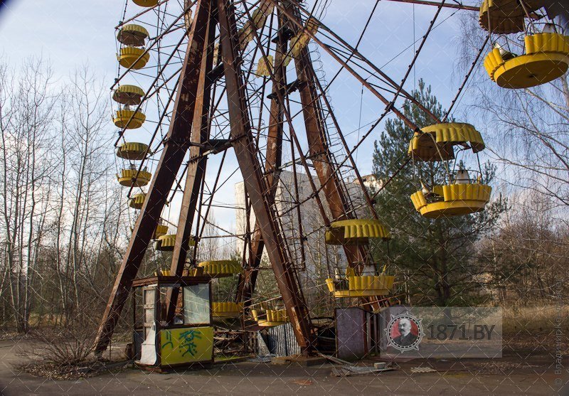 Колесо обозрения в Барановичах в 1980 году