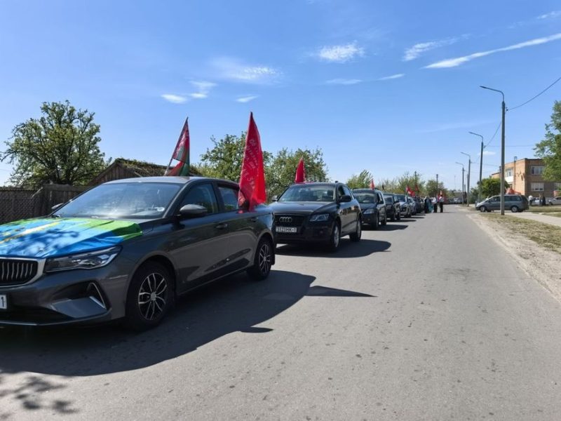Участники автопробега в Столинском районе 5 мая 2026 года. Фото: «Навіны Палесся»