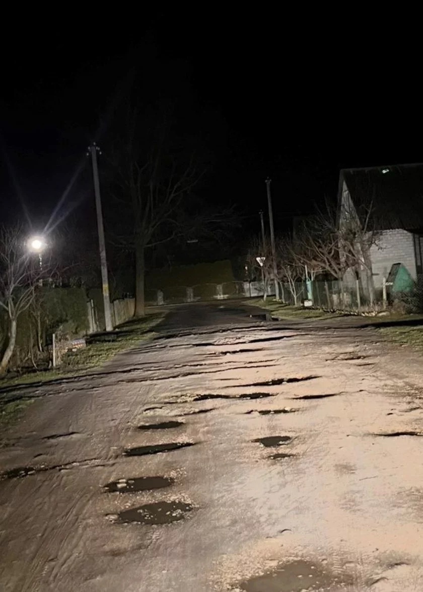 Дорога в Строительном переулке Кобрина