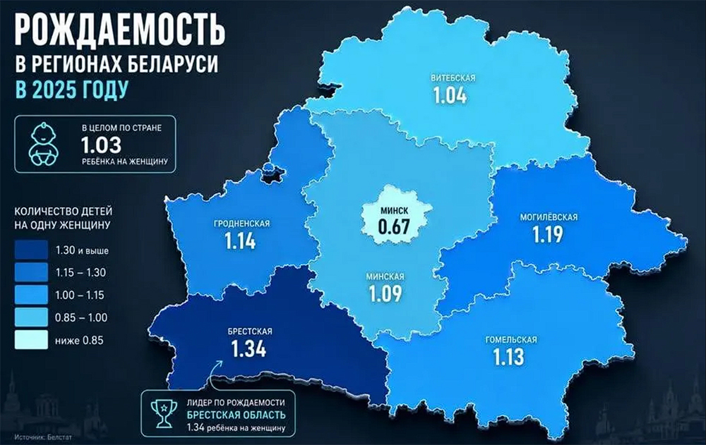 инфографика рождаемости в Беларуси