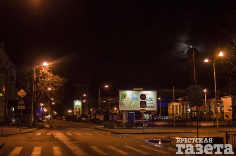 Ночной Брест в декабре 2015 года