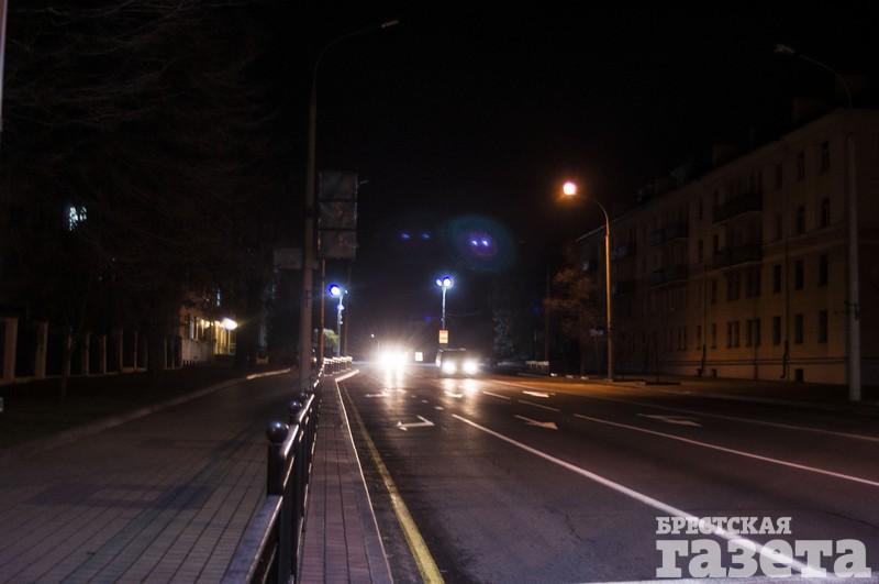 Ночной Брест в декабре 2015 года